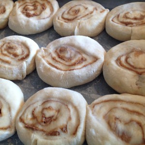 Learn to make rolls and breads, including these toothsome cinnamon buns, a recipe easy to adapt to all sorts of fillings once you have the basics.

[Food made and photographed by Laura Donohue, Cottage Garden Cookery]